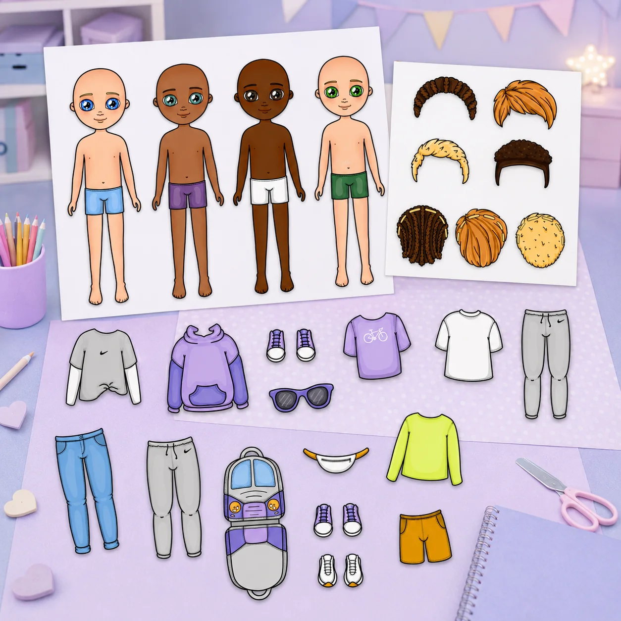 Kit de Personagens — Meninos
